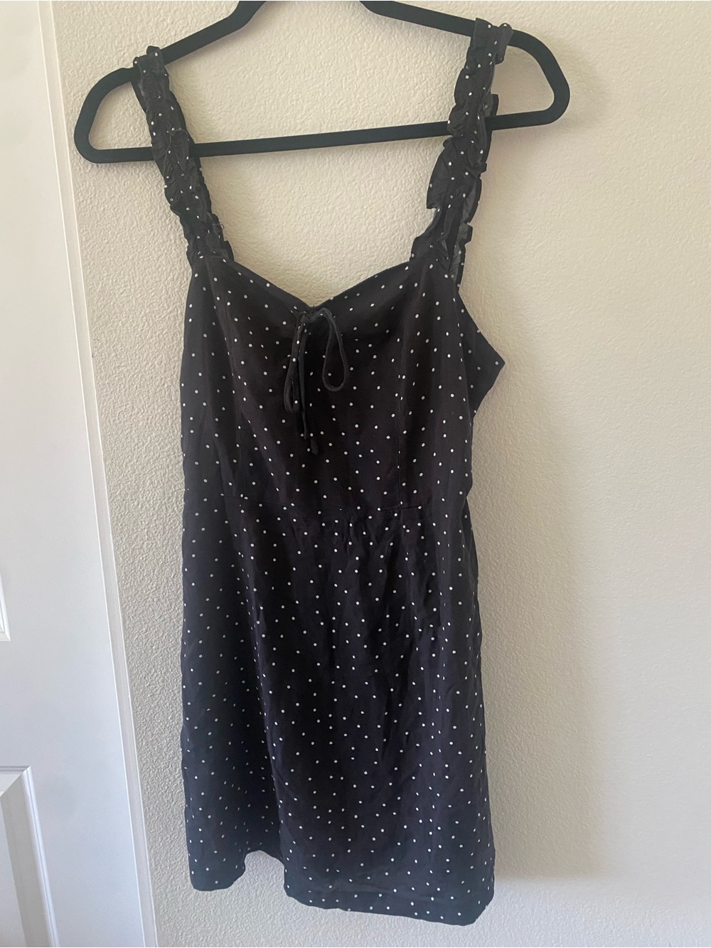 Charlie Holiday Black Dress with White Polka Dots